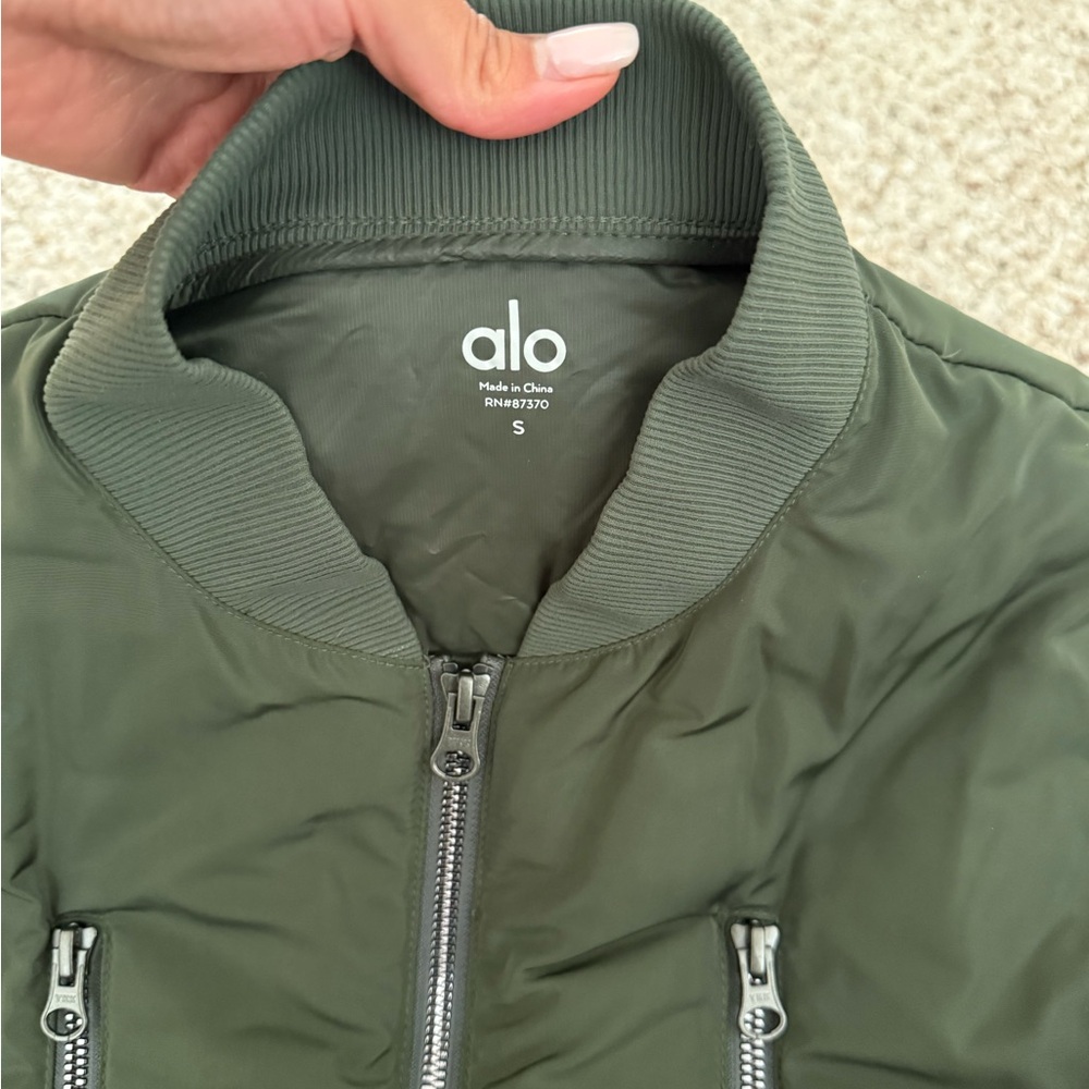 ALO Yoga Olive Bomber Jacket